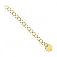 Zubehör Metall DQ Verlängerungskette Munze 6mm Gold (Nickelfrei)