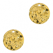 Anh&auml;nger Metall DQ irregular 15mm Gold (Nickelfrei)