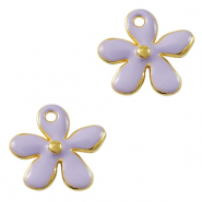 Anh&auml;nger Metall DQ Flower Gold-violett (Nickelfrei)