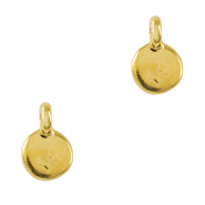 Anh&auml;nger Metall DQ irregular Gold (Nickelfrei)