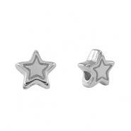 Perle Metall DQ Star Antik silber (Nickelfrei)