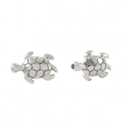 Perle Metall DQ Turtle Antik silber (Nickelfrei)