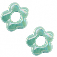 Perlen Griechische Keramik DQ Flower Turquoise