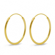 Zubeh&ouml;r Metall DQ Ohrringe Creolen 26mm Gold (Nickelfrei)