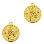 Anh&auml;nger Metall DQ Flower Gold (Nickelfrei)