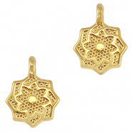 Anh&auml;nger Metall DQ Flower Gold (Nickelfrei)