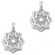 Anh&auml;nger Metall DQ Flower Antik silber (Nickelfrei)