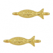 Anhänger Metall DQ Connector Fish Gold (Nickelfrei)