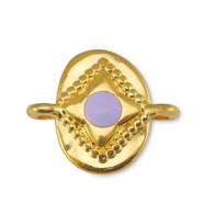 Anhänger Metall DQ Zwischenstück Oval Lilac-Gold (Nickelfrei)