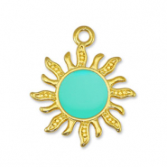 Anh&auml;nger Metall DQ Sun Veraman Blue-Gold (Nickelfrei)