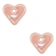 Perlen Griechische Keramik DQ Heart Peach