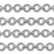 Zubehör aus Stainless Steel - Rostfreiem Stahl Gliederkette Round Twisted Silver