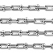 Zubehör aus Stainless Steel - Rostfreiem Stahl Gliederkette Oval Silver