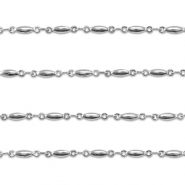 Zubehör aus Stainless Steel - Rostfreiem Stahl Gliederkette Oval Silver