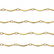 Zubehör aus Stainless Steel - Rostfreiem Stahl Gliederkette Curved Gold
