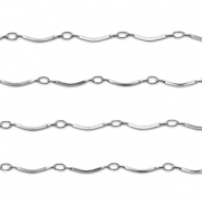 Zubehör aus Stainless Steel - Rostfreiem Stahl Gliederkette Curved Silver