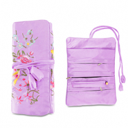 Schmuck-Reiseetui with Flowers Lilac purple