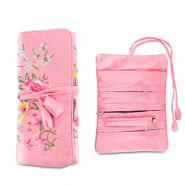 Schmuck-Reiseetui with Flowers Pink