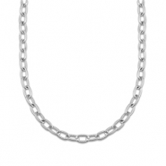 Stainless Steel - Rostfrei Stahl Gliederkette Twisted Silver