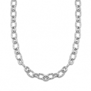 Stainless Steel - Rostfrei Stahl Gliederkette Twisted Silver