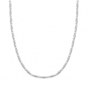 Stainless Steel - Rostfrei Stahl Kette Oval Silver