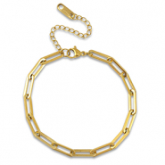 Stainless Steel - Rostfrei Stahl Gliederarmband Gold