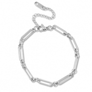 Stainless Steel - Rostfrei Stahl Gliederarmband Silver