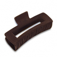 Haarschmuck Haarklemme Samt-Optik Brown