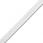 Samt-Schmuckband White-silver glitter