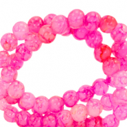 Glas Perlen 4 mm meliert Pink