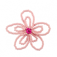 Anh&auml;nger aus Stainless Steel - Rostfreiem Stahl Flower Light pink