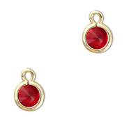 Anh&auml;nger aus Kristallglas Round Red-gold
