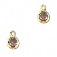 Anh&auml;nger aus Kristallglas Round Multicolor-gold