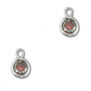 Anh&auml;nger aus Kristallglas Round Multicolor-silver