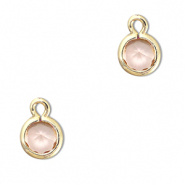 Anh&auml;nger aus Kristallglas Round Peach-gold