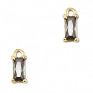 Anh&auml;nger aus Kristallglas Rectangle Multicolor-gold