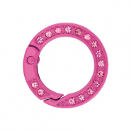 Farbiges Zubeh&ouml;r F&uuml;r Schl&uuml;ssel Anh&auml;nger Ring Magenta pink
