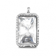 BY31® Anhänger aus Stainless Steel - Rostfreiem Stahl Rectangle Silver