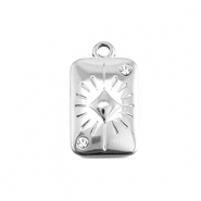BY31® Anhänger aus Stainless Steel - Rostfreiem Stahl Card Diamond Silver