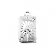 BY31® Anhänger aus Stainless Steel - Rostfreiem Stahl Card Clover Silver