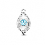 BY31® Anhänger aus Stainless Steel - Rostfreiem Stahl Drop Silver-aqua