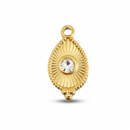 BY31® Anhänger aus Stainless Steel - Rostfreiem Stahl Drop Gold-crystal