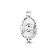 BY31® Anhänger aus Stainless Steel - Rostfreiem Stahl Drop Silver-crystal