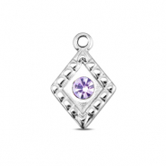 BY31® Anhänger aus Stainless Steel - Rostfreiem Stahl Rhombus Silver-light lilac