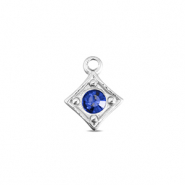 BY31® Anhänger aus Stainless Steel - Rostfreiem Stahl Rhombus Silver-sapphire blue