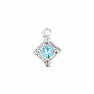BY31® Anhänger aus Stainless Steel - Rostfreiem Stahl Rhombus Silver-aqua