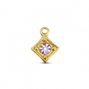 BY31® Anhänger aus Stainless Steel - Rostfreiem Stahl Rhombus Gold-light lilac