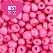 Rocailles Perlen Glas 6/0 (4mm) Bubble gum pink