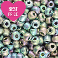 Rocailles Perlen Glas 6/0 (4mm) Metallic shine multicolor galaxy