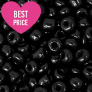 Rocailles Perlen Glas 8/0 (3mm) Black